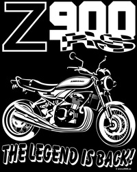 Print "Z900RS THE LEGEND IS BACK" t-shirt